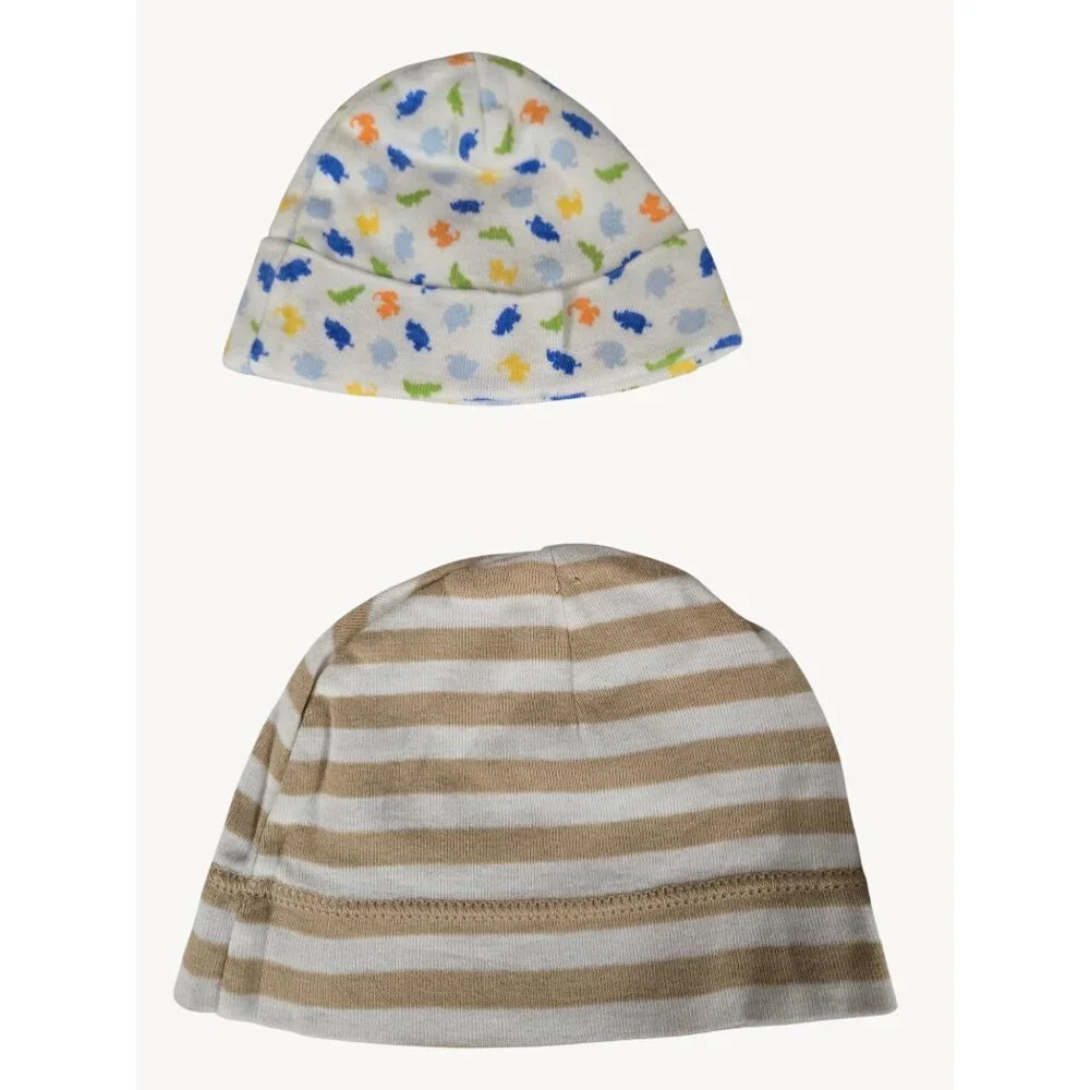 Baby Boys 8pc Beanie Hat Lot Gerber Carter’s Newborn to 0–6 Months - Picture 4 of 6